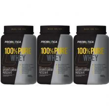 Kit 3X 100% Pure Whey - 900g Iogurte com Coco - Probiotica