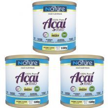 Kit 3X 100% Puro A�a� - 100g - Nutrata