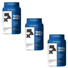 Kit 3X 100% Whey - 900g Chocolate - Max Titanium