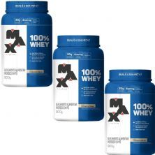 Kit 3X 100% Whey - 900g Cookies e Cream - Max Titanium
