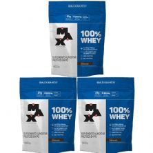 Kit 3X 100% Whey - 900g Refil Chocolate - Max Titanium