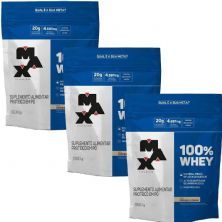 Kit 3X 100% Whey - 900g Refil Cookies & Cream - Max Titanium