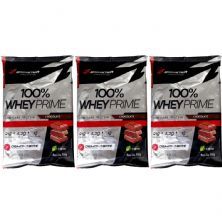 Kit 3X 100% Whey Prime - 900g Refil Chocolate - BodyAction