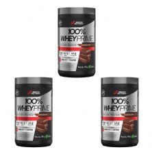 Kit 3X 100% Whey Prime Concentrado - 900g Chocolate - BodyAction