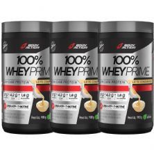 Kit 3X 100% Whey Prime Concentrado - 900g Leite Condensado - BodyAction