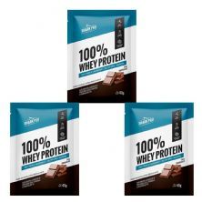 Kit 3X 100% Whey Protein - 1 Sach� 40g Chocolate - Shark Pro