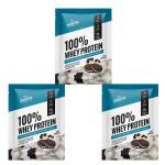 Kit 3X 100% Whey Protein - 1 Sach� 40g Cookies - Shark Pro