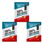 Kit 3X 100% Whey Protein - 1 Sach� 40g Morango - Shark Pro