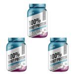 Kit 3X 100% Whey Protein - 900g Iogurte de Frutas Vermelhas - Shark Pro