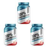Kit 3X 100% Whey Protein - 900g Morango - Shark Pro