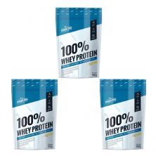 Kit 3X 100% Whey Protein - 900g Refil Chocolate Branco - Shark Pro