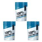Kit 3X 100% Whey Protein - 900g Refil Chocolate Branco - Shark Pro
