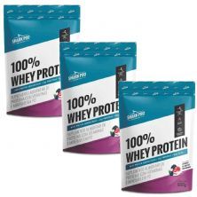 Kit 3X 100% Whey Protein - 900g Refil Iogurte de Frutas Vermelhas - Shark Pro