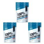 Kit 3X 100% Whey Protein - 900g Refil Morango - Shark Pro