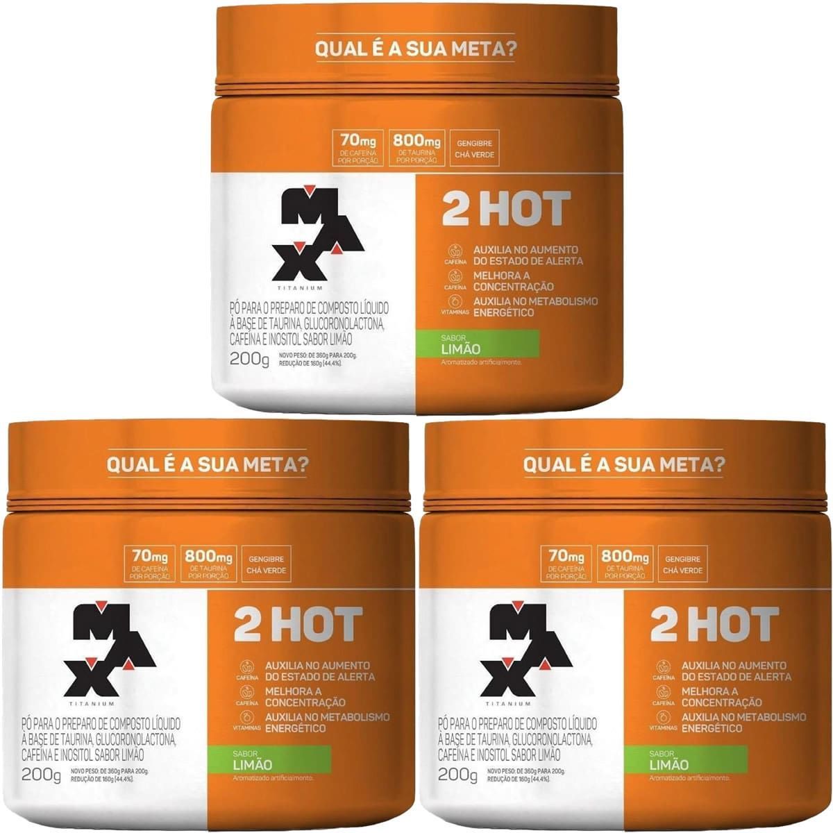 Kit 3X 2HOT - 200g Lim�o - Max Titanium