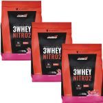 Kit 3X 3Whey Nitro 2 - 900g Refil Morango - New Millen