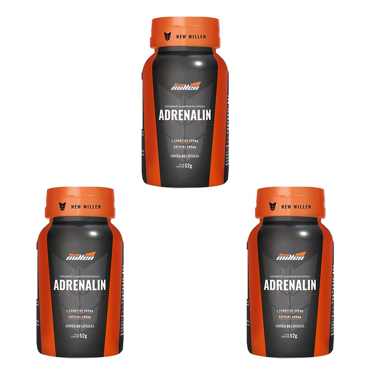 Kit 3X Adrenalin - 60 c�psulas - New Millen