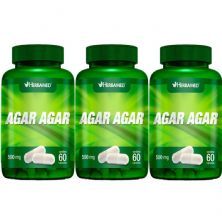 Kit 3X Agar Agar 500mg - 60C�psulas - Herbamed