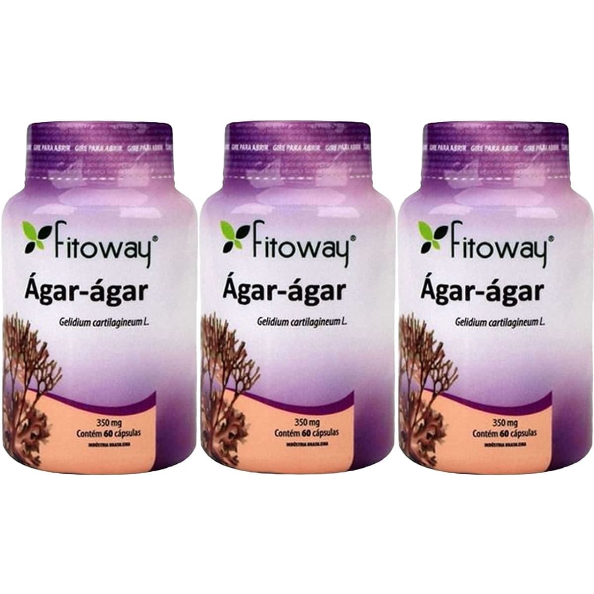 Kit 3X �gar-�gar - 60 C�psulas - Fitoway