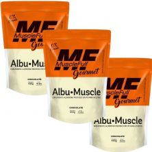 Kit 3X Albu-Muscle Gourmet -  450g Chocolate - MuscleFull