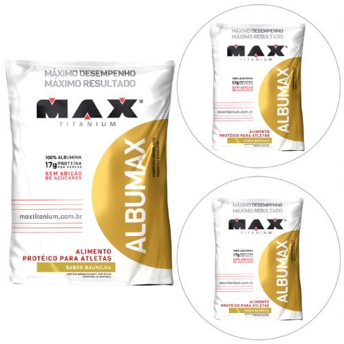 Kit 3x Albumax 500g Baunilha - Max Titanium