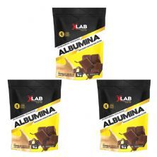 Kit 3X Albumina - 1000g Refil Mousse de Chocolate com Leite Condensado - X-Lab