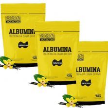 Kit 3X Albumina - 420g Refil Baunilha - Naturovos