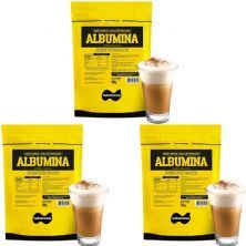 Kit 3X Albumina Refil - 1000g Caf� Mocaccino - Naturovos