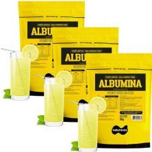 Kit 3X Albumina Refil - 1000g Limonada Su��a - Naturovos