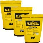 Kit 3X Albumina Refil - 1000g Natural - Naturovos