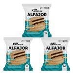 Kit 3X Alfajor Proteico - 1 Unidade 50g Cookies�N Cream - NewNutrition