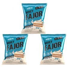 Kit 3X Alfajor WheyFajor - 1 Unidade 55g Chocolate Branco - Shark Pro