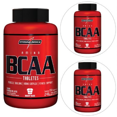 Kit 3x Amino BCAA - 150 tabletes Creme de Leite - Integralm�dica
