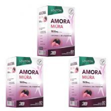 Kit 3X Amora Mi�ra Premium 750mg  - 60 C�psulas - Lauton Nutrition