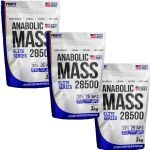 Kit 3X Anabolic Mass 28500 Refil Stand-Up - 3000g Morango - ProFit