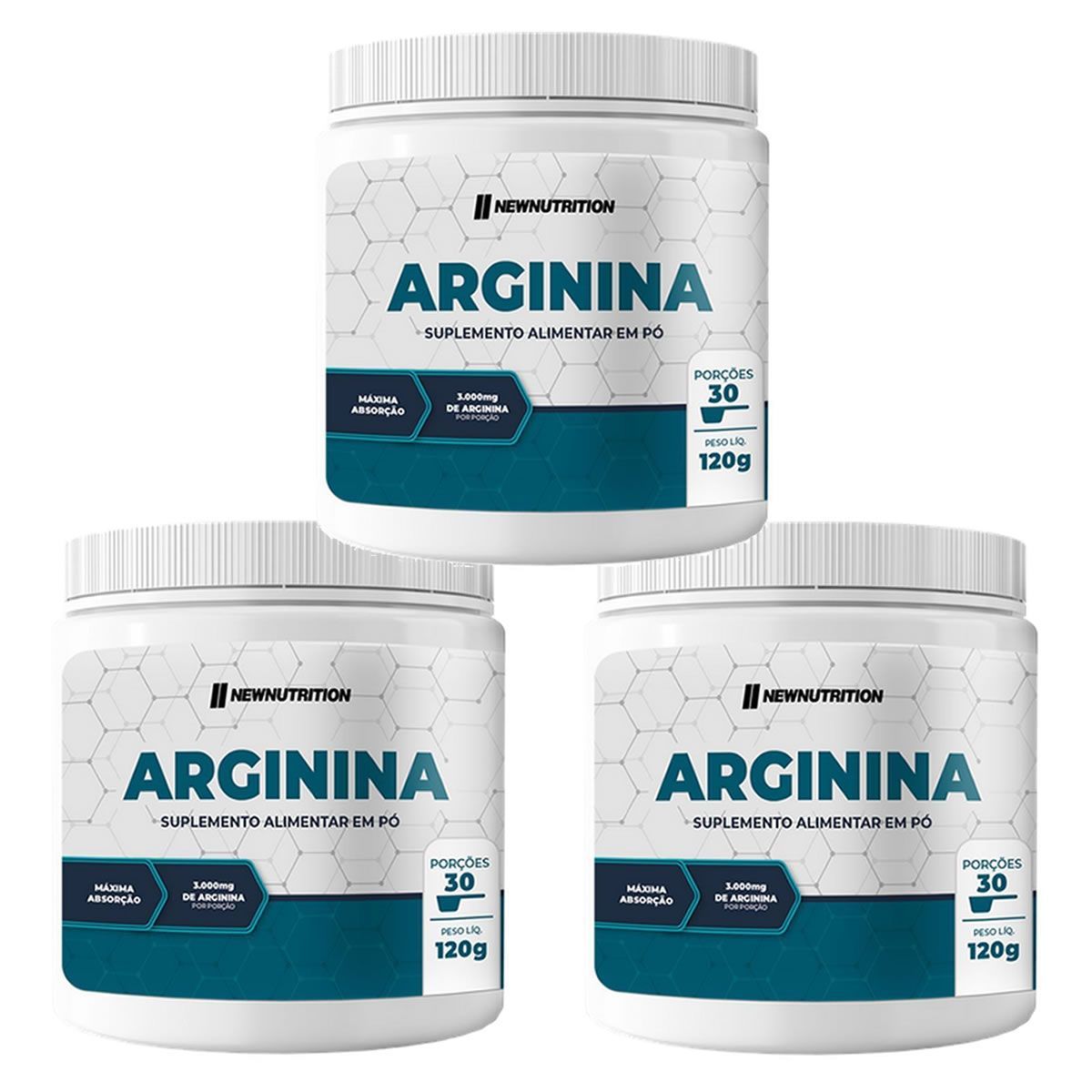 Kit 3X Arginina - 120g - Newnutrition