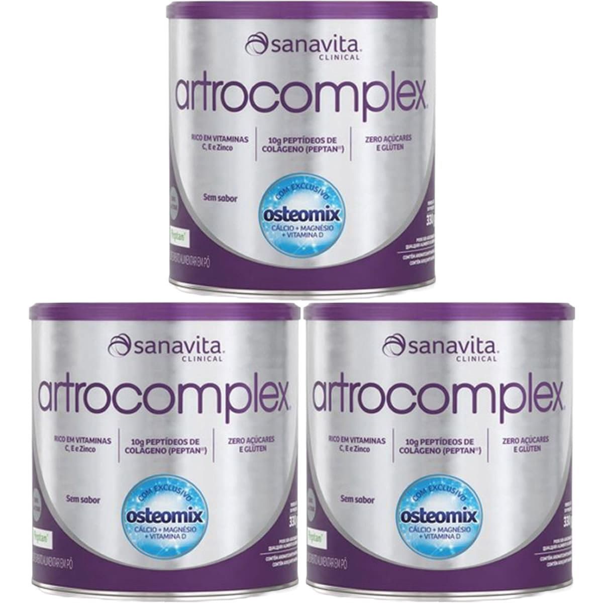 Kit 3X Artrocomplex - 330g Original - Sanavita