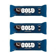 Kit 3X Barra de Proteina - 1 Unidade 60g Cookies Black - Bold