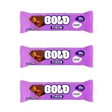 Kit 3X Barra de Proteina Thin - 1 Unidade 40g Caramelo Crocante - Bold