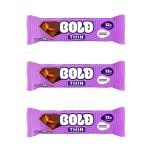 Kit 3X Barra de Proteina Thin - 1 Unidade 40g Caramelo Crocante - Bold