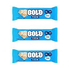 Kit 3X Barra de Proteina Thin - 1 Unidade 40g Cookies & Cream - Bold