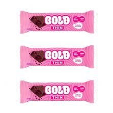 Kit 3X Barra de Proteina Thin - 1 Unidade 40g Trufa de Morango - Bold