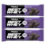 Kit 3X Barra Proteica Best Whey - 1 Barra 32g Brownie de Chocolate - Atlhetica Nutrition