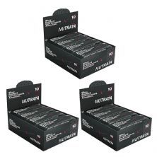 Kit 3X Barra Proteica Reserva - 12 Unidades 45g Dark Caramel e Amendoim - Nutrata