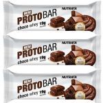 Kit 3X Barra Proto Bar - 1 Unidade de 70g Chocolate Meio Amargo com Nibs de Cacau - Nutrata