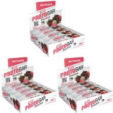 Kit 3X Barra Proto Bar - 8 Unidades de 70g Sensations Chocolate e Morango - Nutrata