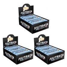 Kit 3X Barra Whey Grego Bar - 12 Unidades 40g Cookies and Cream - Nutrata