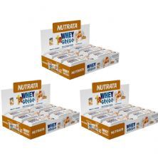 Kit 3X Barra Whey Grego Bar - 12 Unidades de 40g Doce de Leite - Nutrata