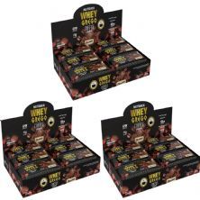 Kit 3X Barra Whey Grego Bar Coffee Cream - 12 Unidades 40g Caf� com Chocolate - Nutrata