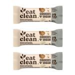 Kit 3X Barrinha de Proteina - 1 Barra 45g Cookies & Cream - Eat Clean